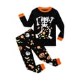 thumbnail image 1 of CONZONE Halloween Big Girls Pajamas Skeleton Pjs Set Hallowmas Jammies Long Sleeve Tops Pants 2 Piece Sleepwear Loungewear for Kids, 1 of 4