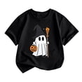 thumbnail image 1 of CONZONE Halloween Big Girls T Shirts Short Sleeve Ghost Graphic Tees for Girls Crew Neck Cute Tops, 1 of 3