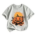 thumbnail image 1 of CONZONE Halloween Big Girls T Shirts Short Sleeve Pumpkin Graphic Tees for Girls Crew Neck Cute Tops, 1 of 3