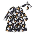 thumbnail image 1 of CONZONE Halloween Costume Dresses for Toddler Girls Long Sleeve Hallowmas Ghost Graphic Dress Funny Party Stage Dress Up Clothes, 1 of 7