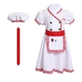 thumbnail image 1 of CONZONE Halloween Funny Outfit For Kids Hallowmas Dress With Cap Dress Up Clothes For Kids Cute Festival Stage Performance Outfits Size 8-10 Years White, 1 of 7