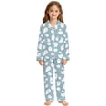 thumbnail image 1 of CONZONE Halloween Girls Pajamas Set Toddler Girls Printed Long Sleeve Button Down Tops and Pants Hallowmas Sleepwear Soft 2 Piece Pjs Set for Girls Size 3-4 Years, 1 of 4