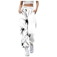 thumbnail image 1 of CONZONE Halloween Joggers for Women Baggy High Elastic Waist Drawstring Joggers for Women Wide Leg Hallowmas Printed Fall Winter Sports Pants with Pockets, 1 of 4