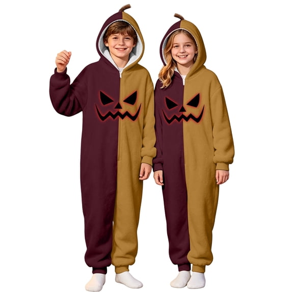 CONZONE Halloween Little Boys Onesie Patchwork Graphic Jumpsuit for Kids Funny Spooky Season Romper