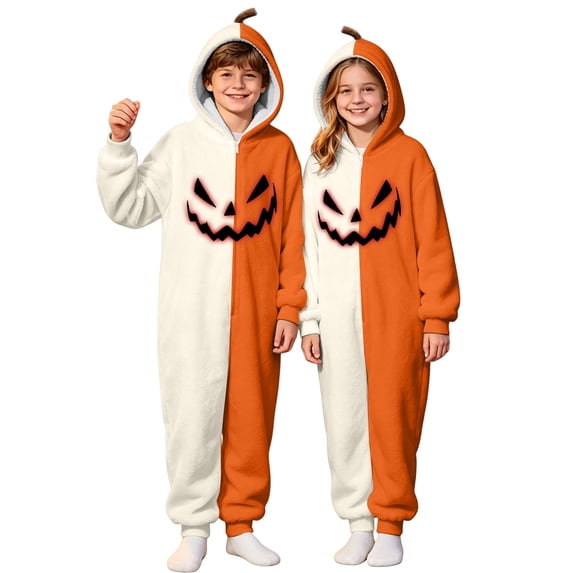 CONZONE Halloween Little Boys Onesie Patchwork Graphic Jumpsuit for Kids Funny Spooky Season Romper