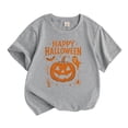 thumbnail image 1 of CONZONE Halloween Little Boys Tshirts Short Sleeve Graphic Tees for Boys Crew Neck Spooky Season Casual Tops, 1 of 4