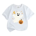 thumbnail image 1 of CONZONE Halloween Little Boys Tshirts Short Sleeve Graphic Tees for Boys Crew Neck Spooky Season Cute Tops, 1 of 4