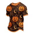 thumbnail image 1 of CONZONE Halloween Little Boys Tshirts Short Sleeve Pumpkin Graphic Tees for Boys Crew Neck Spooky Season Casual Tops, 1 of 4