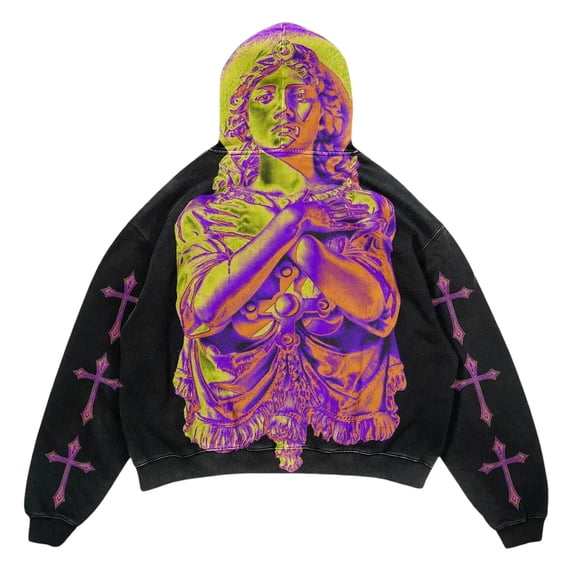 CONZONE Halloween Mens Hoodies Long Sleeve Hallowmas Pullover Hoodie for Men Graphic Y2K Hooded Sweatshirts With Pocket