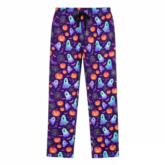 CONZONE Halloween Mens Pajama Pants Elastic Waist Drawstring Hallowmas Printed Lounge Pants for Men Soft Sleepewear Pjs Bottoms with Pockets