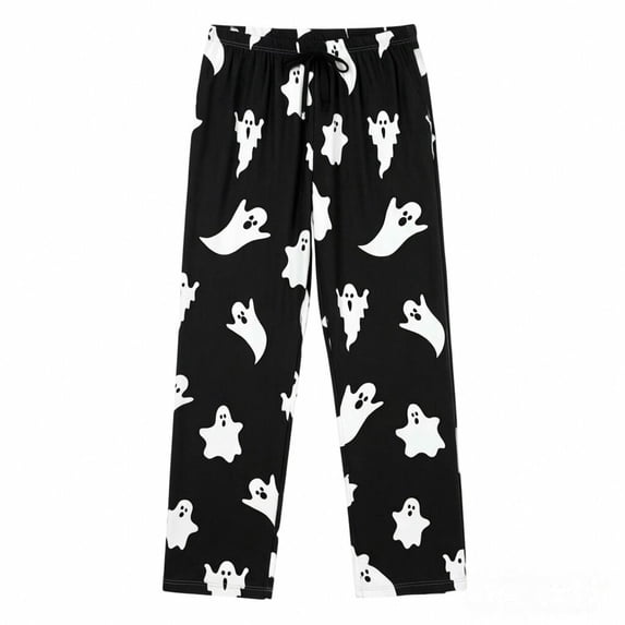 CONZONE Halloween Mens Pajama Pants Elastic Waist Drawstring Hallowmas Printed Lounge Pants for Men Soft Sleepewear Pjs Bottoms with Pockets