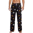 thumbnail image 1 of CONZONE Halloween Mens Pajama Pants Elastic Waist Drawstring Hallowmas Printed Lounge Pants for Men Soft Sleepewear Pjs Bottoms with Pockets, 1 of 5