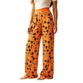 thumbnail image 1 of CONZONE Halloween Pajama Pant for Women Wide Leg Elastic Waist Drawstring Womens Lounge Pants Hallowmas Printed Soft Sleepewear Pjs Bottoms with Pockets, 1 of 3