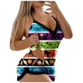 thumbnail image 1 of CONZONE Halloween Pajamas for Women Set Printed Sleeveless Spaghetti Straps Lace Tops and Shorts Hallowmas Loungewear Soft 2 Piece Pjs Set for Women, 1 of 5