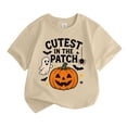 thumbnail image 1 of CONZONE Halloween Toddler Boys Tshirts Short Sleeve Graphic Tees for Boys Crew Neck Spooky Season Casual Tops, 1 of 3