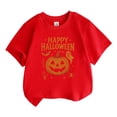 thumbnail image 1 of CONZONE Halloween Toddler Boys Tshirts Short Sleeve Graphic Tees for Boys Crew Neck Spooky Season Casual Tops, 1 of 4