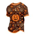 thumbnail image 1 of CONZONE Halloween Toddler Boys Tshirts Short Sleeve Pumpkin Graphic Tees for Boys Crew Neck Spooky Season Casual Tops, 1 of 3
