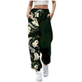 thumbnail image 1 of CONZONE Halloween Womens Joggers Baggy High Elastic Waist Drawstring Joggers for Women Wide Leg Hallowmas Printed Fall Winter Sports Pants with Pockets, 1 of 4