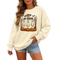 thumbnail image 1 of CONZONE Halloween Womens Sweatshirts Graphic Oversized Sweatshirt for Women Spooky Season Fall Winter Pullover Tops, 1 of 5