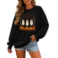 thumbnail image 1 of CONZONE Halloween Womens Sweatshirts Graphic Oversized Sweatshirt for Women Spooky Season Fall Winter Pullover Tops, 1 of 5
