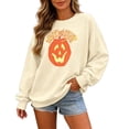 thumbnail image 1 of CONZONE Halloween Womens Sweatshirts Letter Pumpkin Graphic Oversized Sweatshirt for Women Spooky Season Fall Winter Pullover Tops, 1 of 4