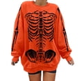 thumbnail image 1 of CONZONE Halloween Womens Sweatshirts Skeleton Graphic Oversized Sweatshirt for Women Spooky Season Fall Winter Pullover Tops, 1 of 5