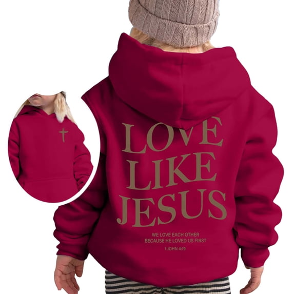 CONZONE Hoodies for Big Girls Girls Long Sleeve Hooded Sweatshirts for Girls Letter Graphic Cozy Fall Winter Pullover Hoodies With Pocket Size 9-10 Years