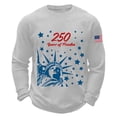 thumbnail image 1 of CONZONE Independence Day Men's T-Shirts Long Sleeve T Shirts for Men Casual Crew Neck 250Th Usa Anniversary Letter Graphic Lightweight Tees Soft Cozy Athletic Tops, 1 of 3