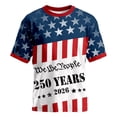 thumbnail image 1 of CONZONE Independence Day Men's T-Shirts Short Sleeve Patriotic T Shirts for Men Casual Crew Neck 250Th Usa Anniversary Letter Graphic Lightweight Tees Soft Cozy Athletic Tops, 1 of 3