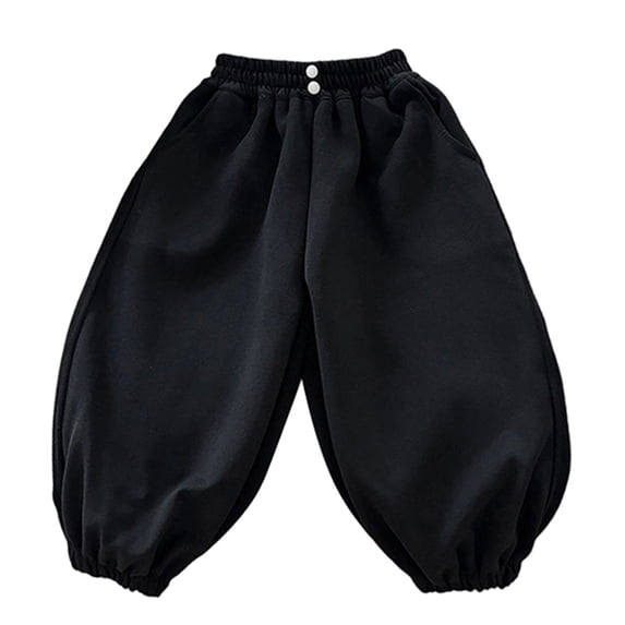 CONZONE Boys Baggy Pants Wide Leg Jogger Pants for Boys Elastic Waist Fall Trousers with Pockets