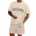 thumbnail image 1 of CONZONE Italy Day Men's 2 Pieces Outfits Letter Graphic Short Sleeve T-Shirts Shorts Set for Men Breathable Summer Tracksuit, 1 of 4