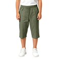 thumbnail image 1 of CONZONE Kids Boys Capri Pants Wide Leg Casual Pants for Child Elastic Waist Drawstring Back To School Athletic Jogger Pants with Pockets, 1 of 7