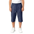 thumbnail image 1 of CONZONE Kids Boys Capri Pants Wide Leg Casual Pants for Child Elastic Waist Drawstring Back To School Athletic Jogger Pants with Pockets, 1 of 7