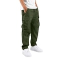 thumbnail image 1 of CONZONE Kids Boys Cargo Pants Outdoor Baggy Hiking Pants For Child Elastic Waist Solid Color Wide Leg Jogger Trousers With Pockets, 1 of 5