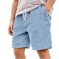 thumbnail image 1 of CONZONE Kids Boys Corduroy Shorts Vintage Ribbed Shorts For Child Elastic Waist Solid Color Outdoor Shorts With Pockets, 1 of 6