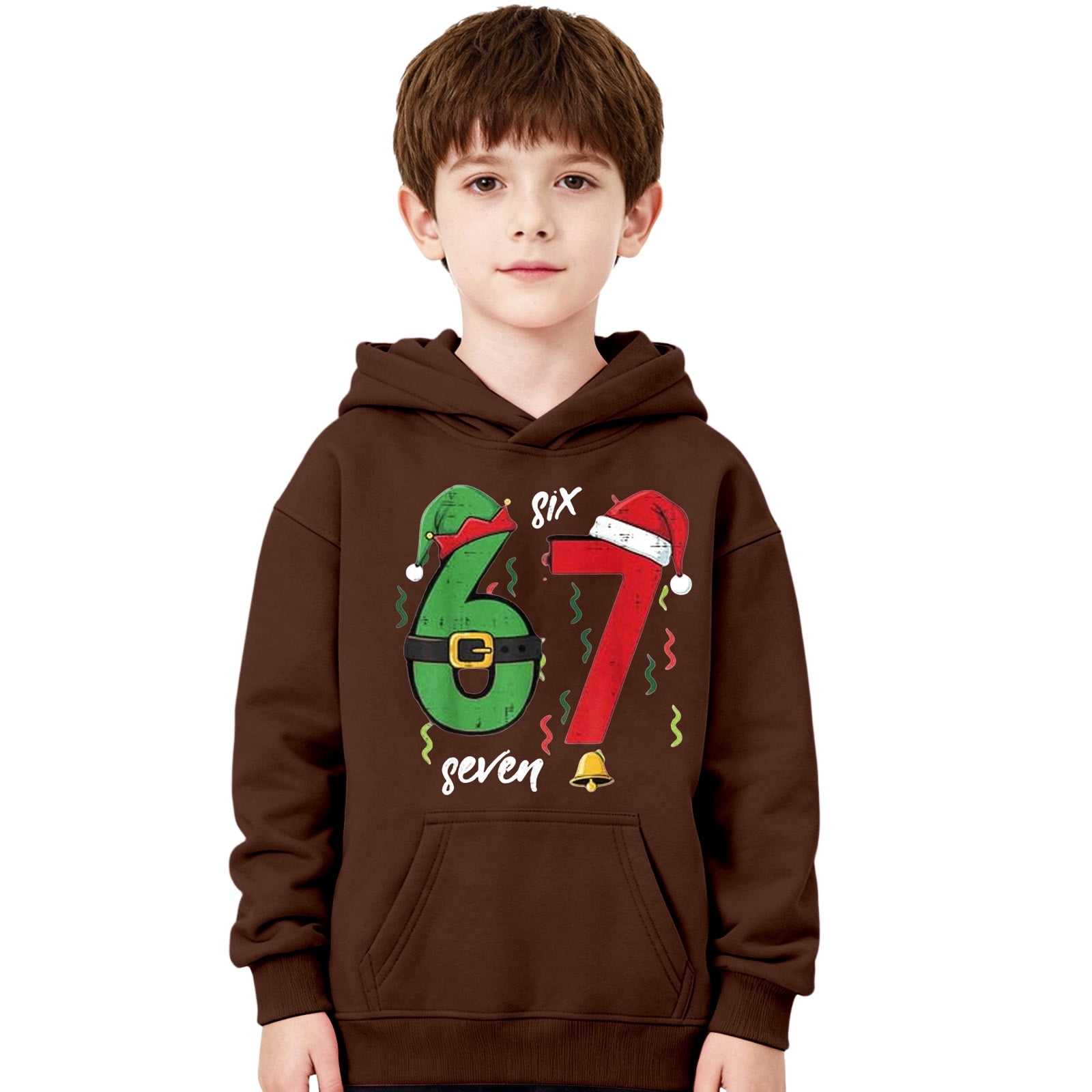 CONZONE Kids Boys Girls 67 Hoodies Number Six Seven Graphic Pullover ...