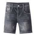 thumbnail image 1 of CONZONE Kids Boys Short Jeans Casual Denim Shorts for Kids Elastic Waist Graphic Straight Leg Jeans With Pockets, 1 of 4