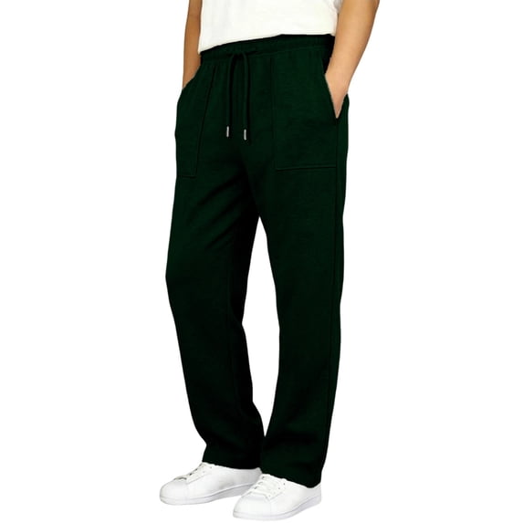 CONZONE Kids Boys Uniform Sweatpants Straight Leg Sweat Pants for Child Elastic Waist Drawstring Back To School Fall Winter Athletic Jogger Pants with Pockets