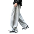 thumbnail image 1 of CONZONE Kids Boys Uniform Sweatpants Wide Leg Sweat Pants for Child Elastic Waist Drawstring School Fall Winter Athletic Jogger Pants with Pockets, 1 of 8
