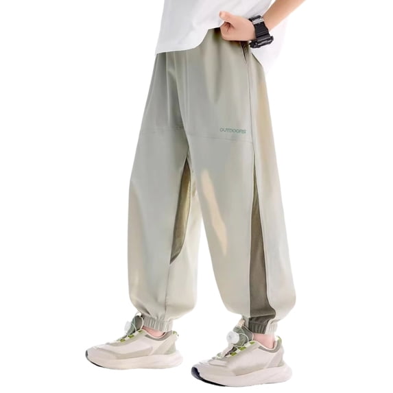 CONZONE Kids Boys Workout Pants Straight Leg Sport Pants for Child Elastic Waist Lightweight Breathable Athletic Jogger Pants with Pockets