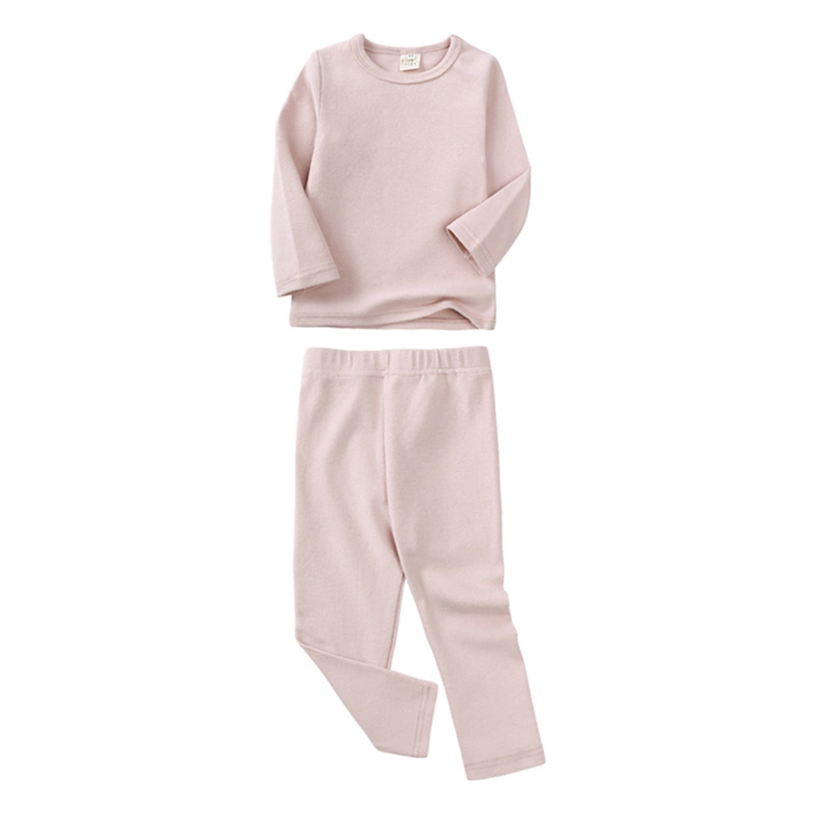 Resinta 3 Sets Girls' Thermal Underwear - 100% Cotton Top & Long Johns With Bows, Winter Base Layer