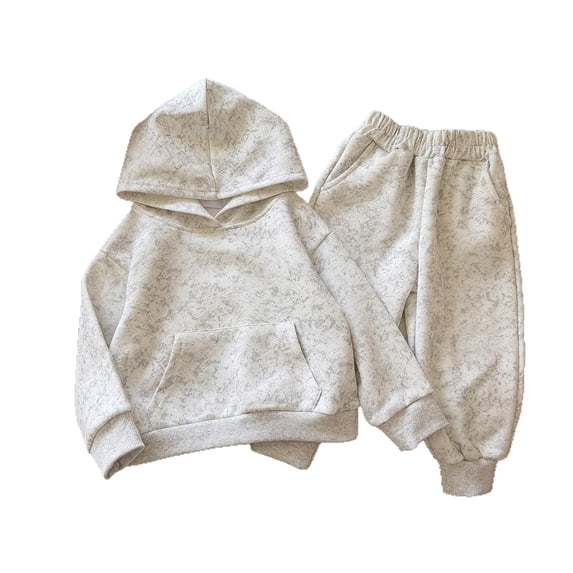 CONZONE Little Boys Outfits 2 Piece Tie Dye Long Sleeve Hoodies Jogger Pants Set Soft Fall Winter Clothes for Kids