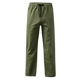 thumbnail image 1 of CONZONE Little Boys School Uniform Pants Straight Leg Flat Front Pants for Boys Drawstring Fall Trousers with Pockets, 1 of 7