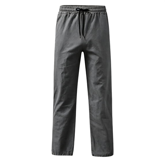 CONZONE Little Boys School Uniform Pants Straight Leg Flat Front Pants for Boys Drawstring Fall Trousers with Pockets