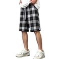 thumbnail image 1 of CONZONE Men'S Baggy Plaid Shorts Elastic Waist Drawstring Summer Shorts For Men Casual Graphic Lightweight Shorts With Pockets, 1 of 5