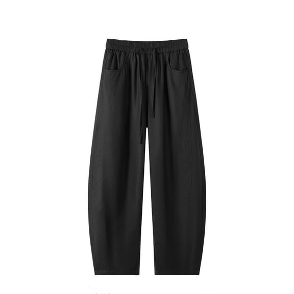 CONZONE Men'S Baggy Sweatpants Casual Wide Leg Sweat Pants for Men Solid Color Elastic Waist Drawstring Soft Cozy Athletic Joggers With Pockets