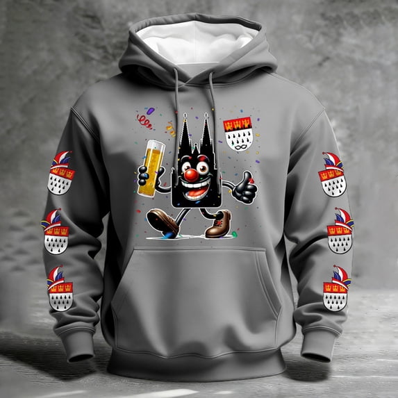 CONZONE Men's Hoodies Long Sleeve Pullover Hoodie for Men Graphic Hooded Sweatshirts With Pocket