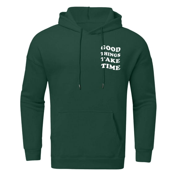 CONZONE Men's Hoodies Long Sleeve Pullover Hoodie for Men Rose Graphic Y2K Hooded Sweatshirts With Pocket