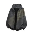 thumbnail image 1 of CONZONE Men's Hoodies Long Sleeve Pullover Hoodie for Men Zip Up Striped Fall Streetwear Hooded Sweatshirts With Pocket, 1 of 2