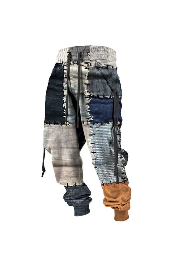 Men'S Sweatpants Casual Graphic Baggy Sweatpant for Men Elastic Waist Straight Leg Cozy Fall Winter Athletic Trousers